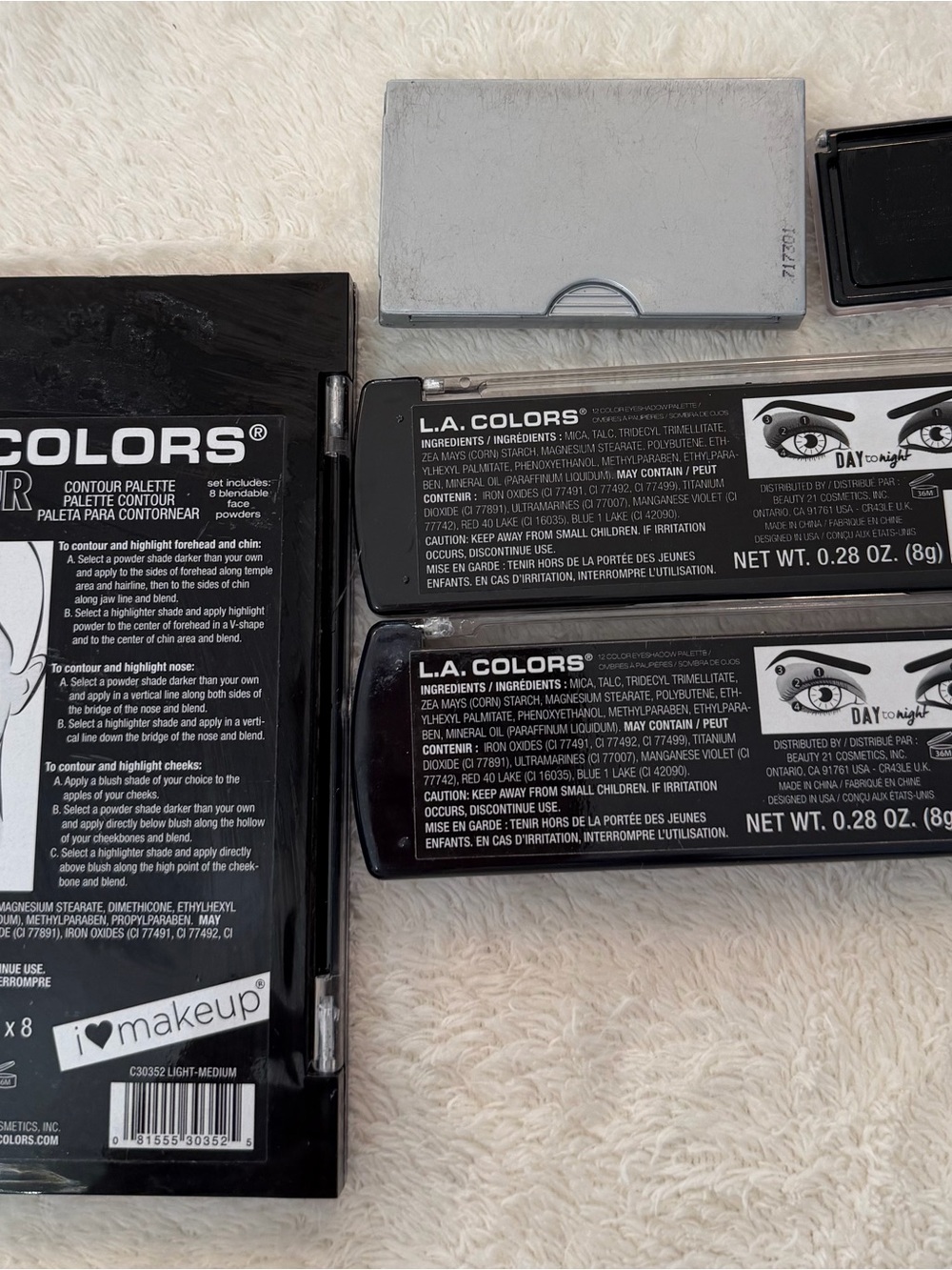 L.A. colors makeup and eyeshadow bundle 5 compacts/pallets EUC. tB - Picture 7 of 7